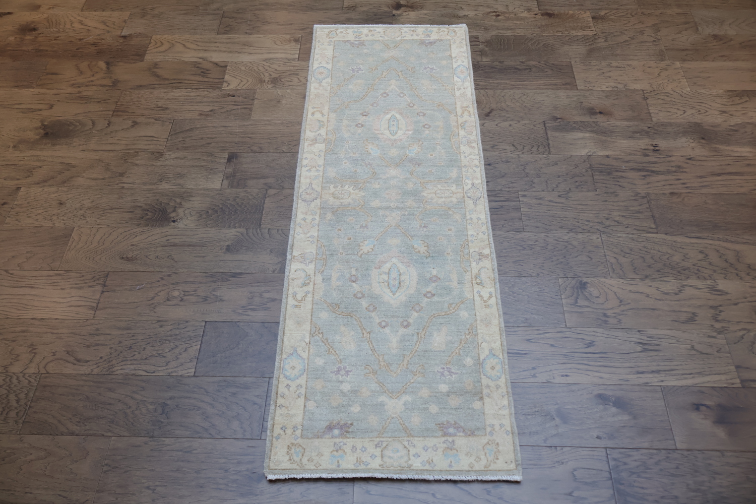 Oushak Turkish Runner Wool Rug 2x6