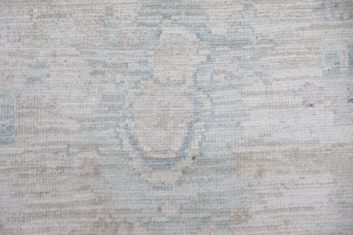 Stunning Vegetables Dye Wool Oushak Turkish Runner Rug 3x10