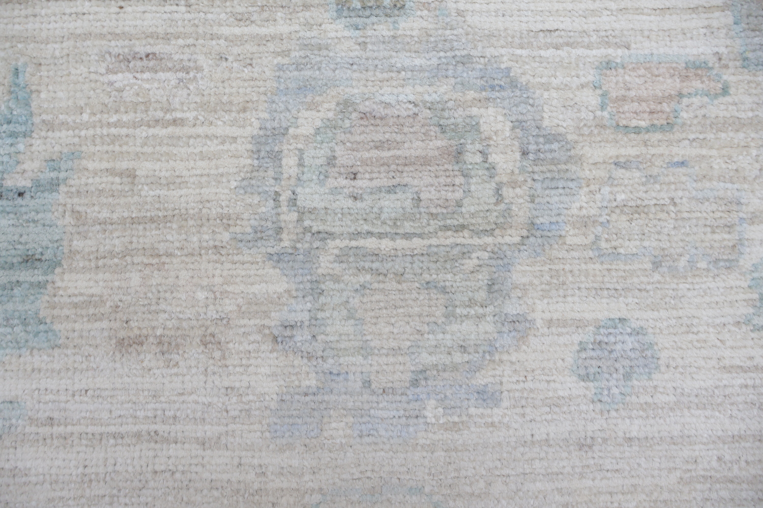 Stunning Vegetables Dye Wool Oushak Turkish Runner Rug 3x10