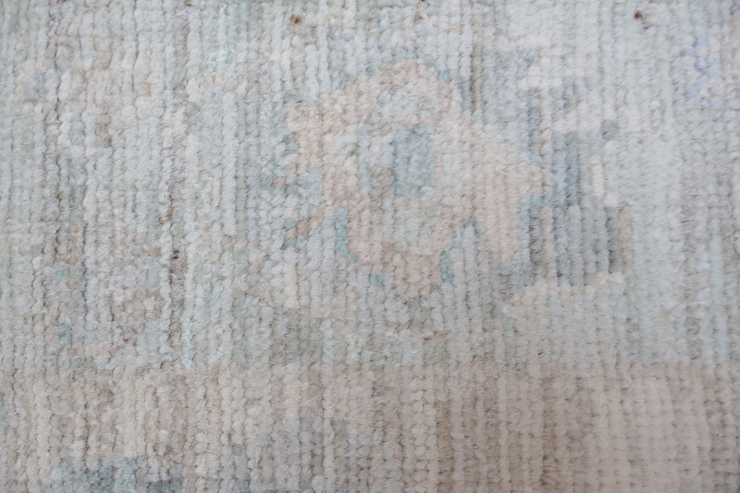 Stunning Vegetables Dye Wool Oushak Turkish Runner Rug 3x10