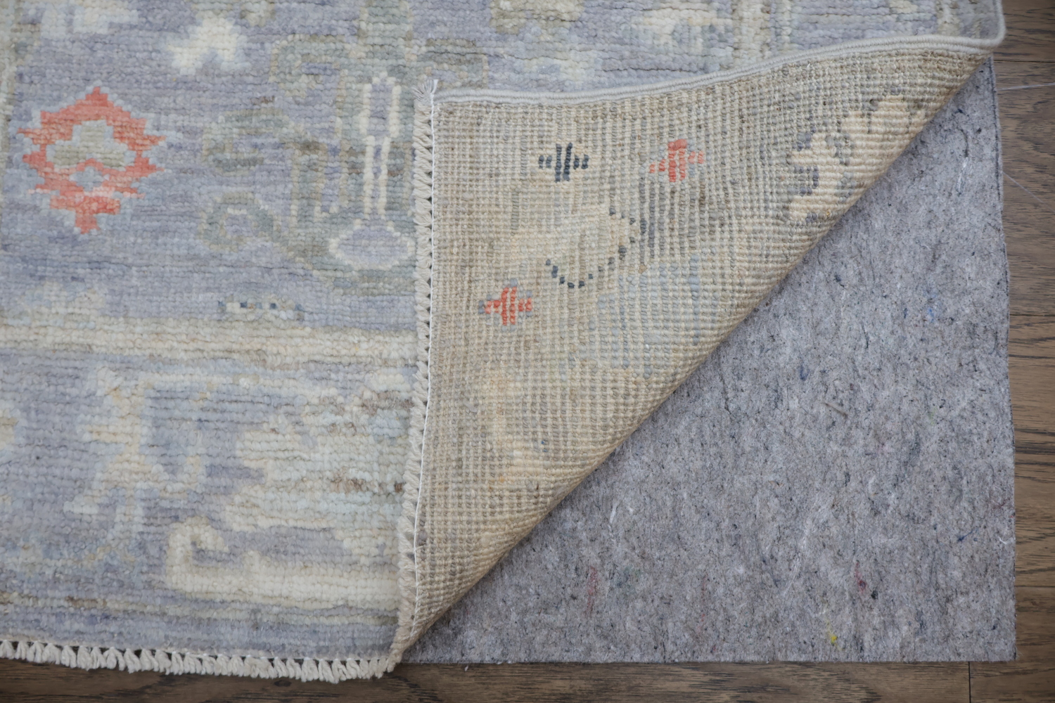 Stunning Muted Vegetable Dye Wool Oushak Turkish Runner Rug 3x12