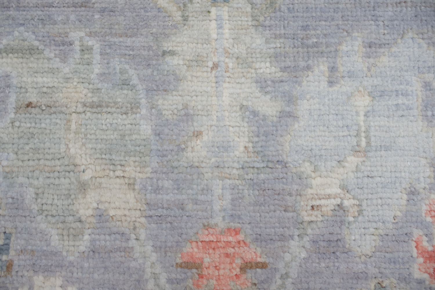 Stunning Muted Vegetable Dye Wool Oushak Turkish Runner Rug 3x12