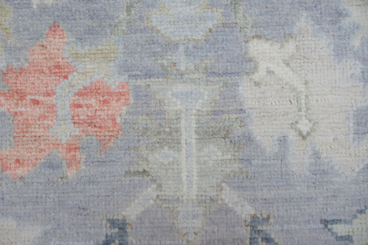 Stunning Muted Vegetable Dye Wool Oushak Turkish Runner Rug 3x12