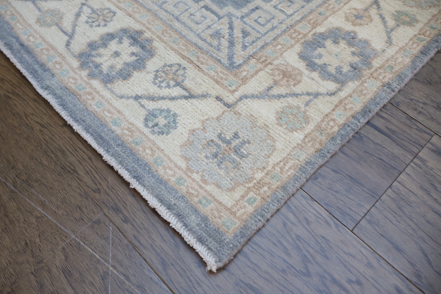 Vegetable Dye Wool Oushak Turkish Runner Rug 3x11