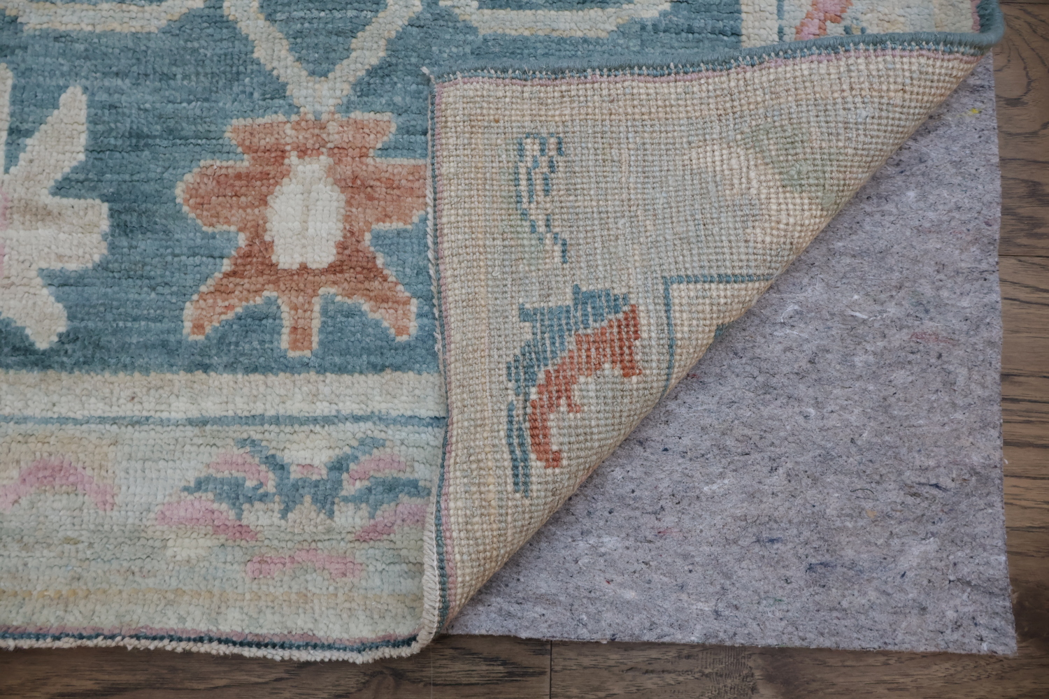 Vegetable Dye Wool Oushak Turkish Runner Rug 3x13
