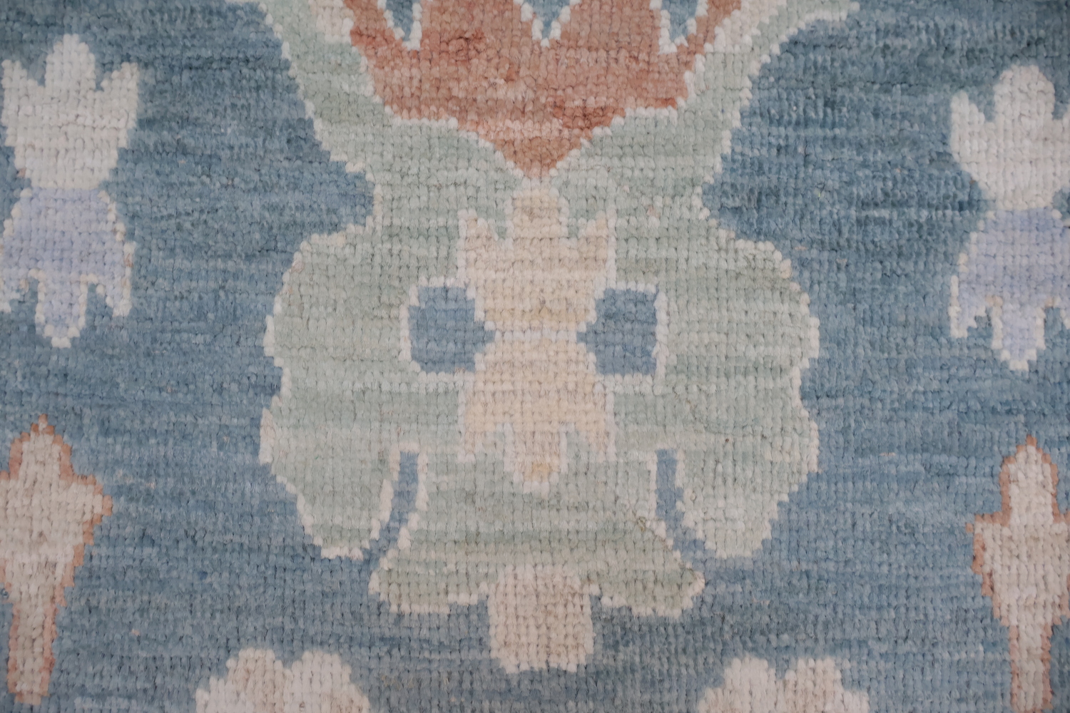Vegetable Dye Wool Oushak Turkish Runner Rug 3x13