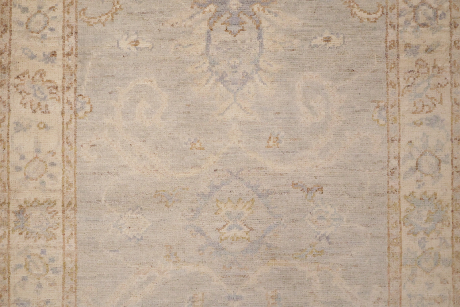 Mute Top Quality Wool Oushak Turkish Runner Rug 3x7