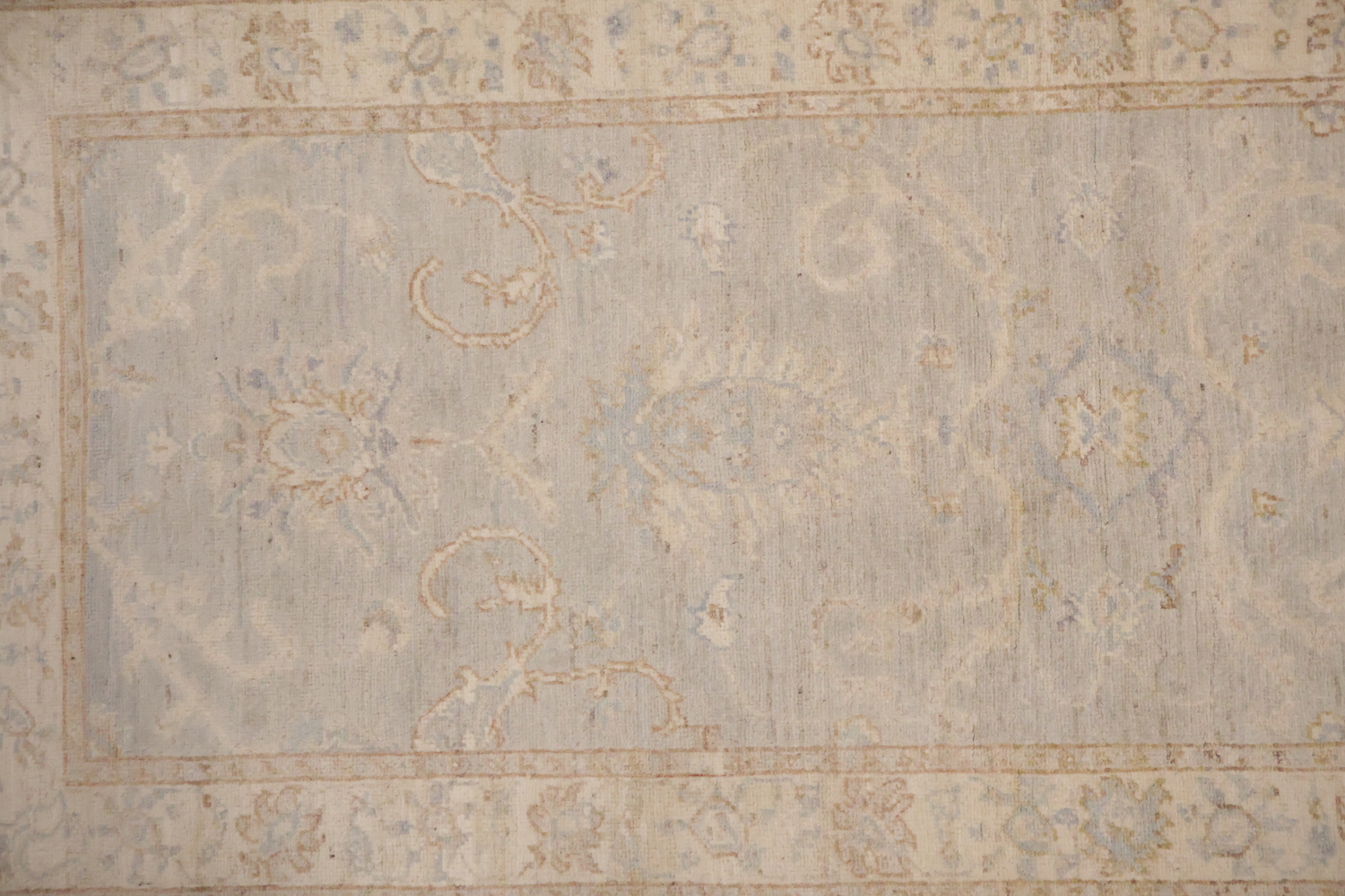 Mute Top Quality Wool Oushak Turkish Runner Rug 3x7