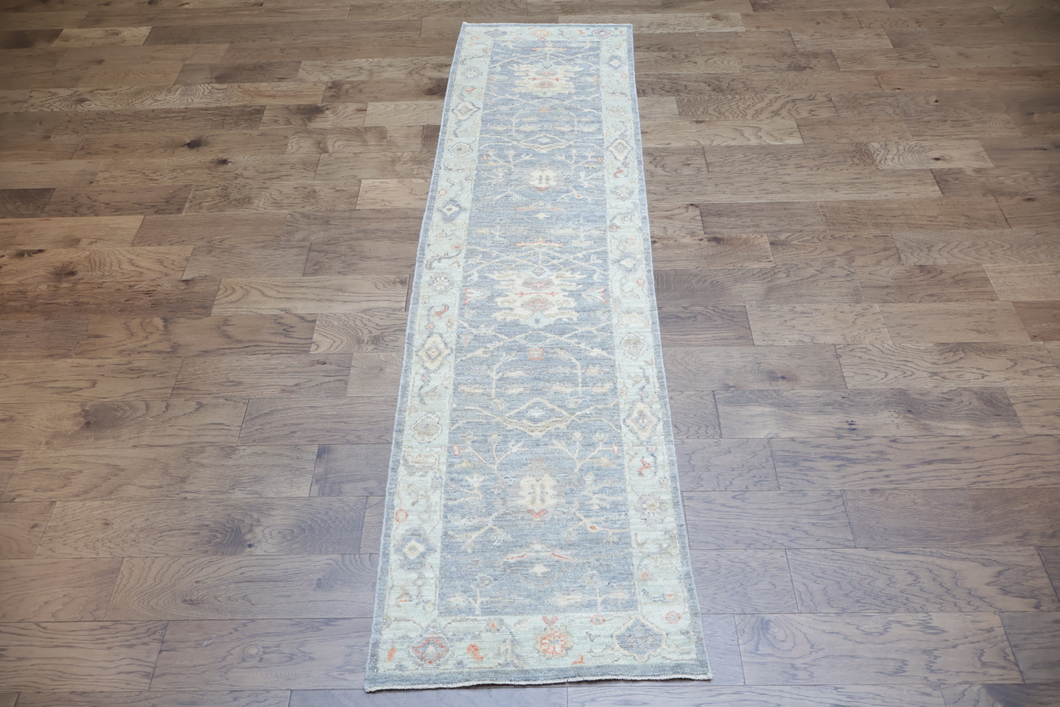 Stunning Wool Oushak Turkish Runner Rug 3x10