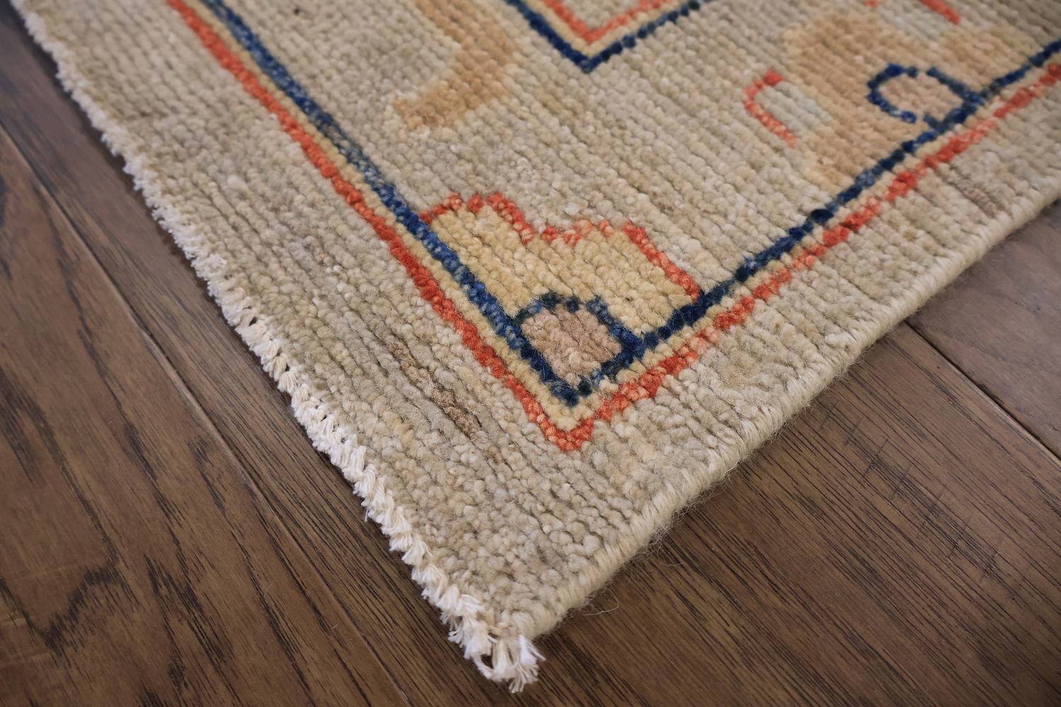 Geometric Grey Oushak Turkish Oriental Wool Area Rug 9x13