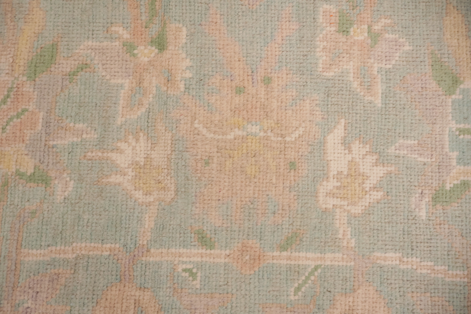 Muted Grey Oriental Wool Oushak Turkish Area Rug 9x12