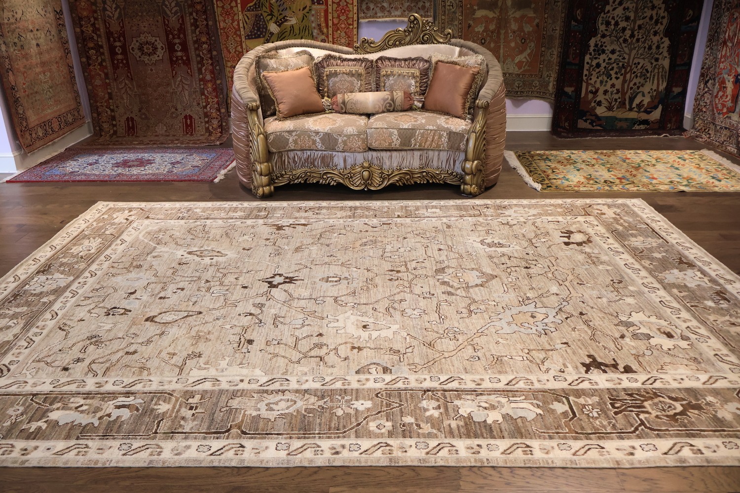 Oushak Turkish Oriental Wool Area Rug 9x13