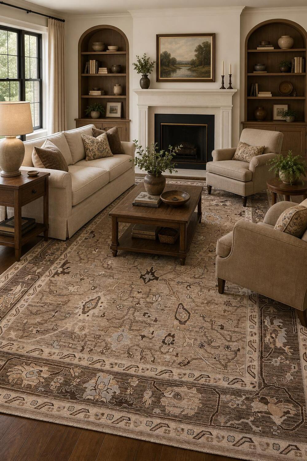 Oushak Turkish Oriental Wool Area Rug 9x13