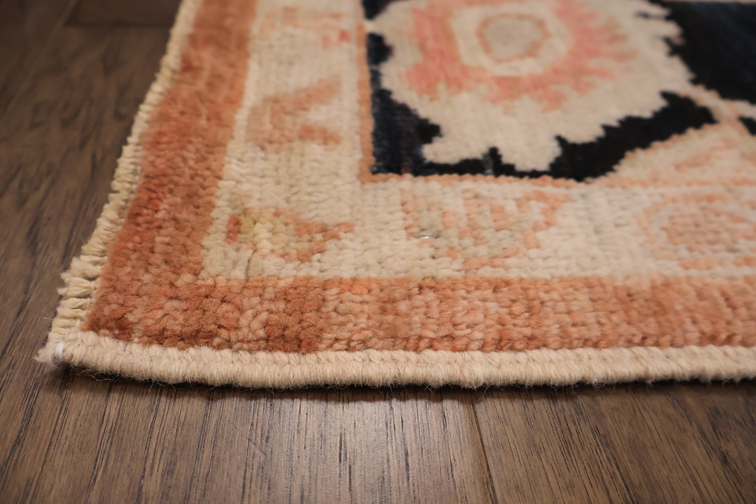 All Over Terracotta Floral Oriental Wool Oushak Turkish Area Rug 6x10