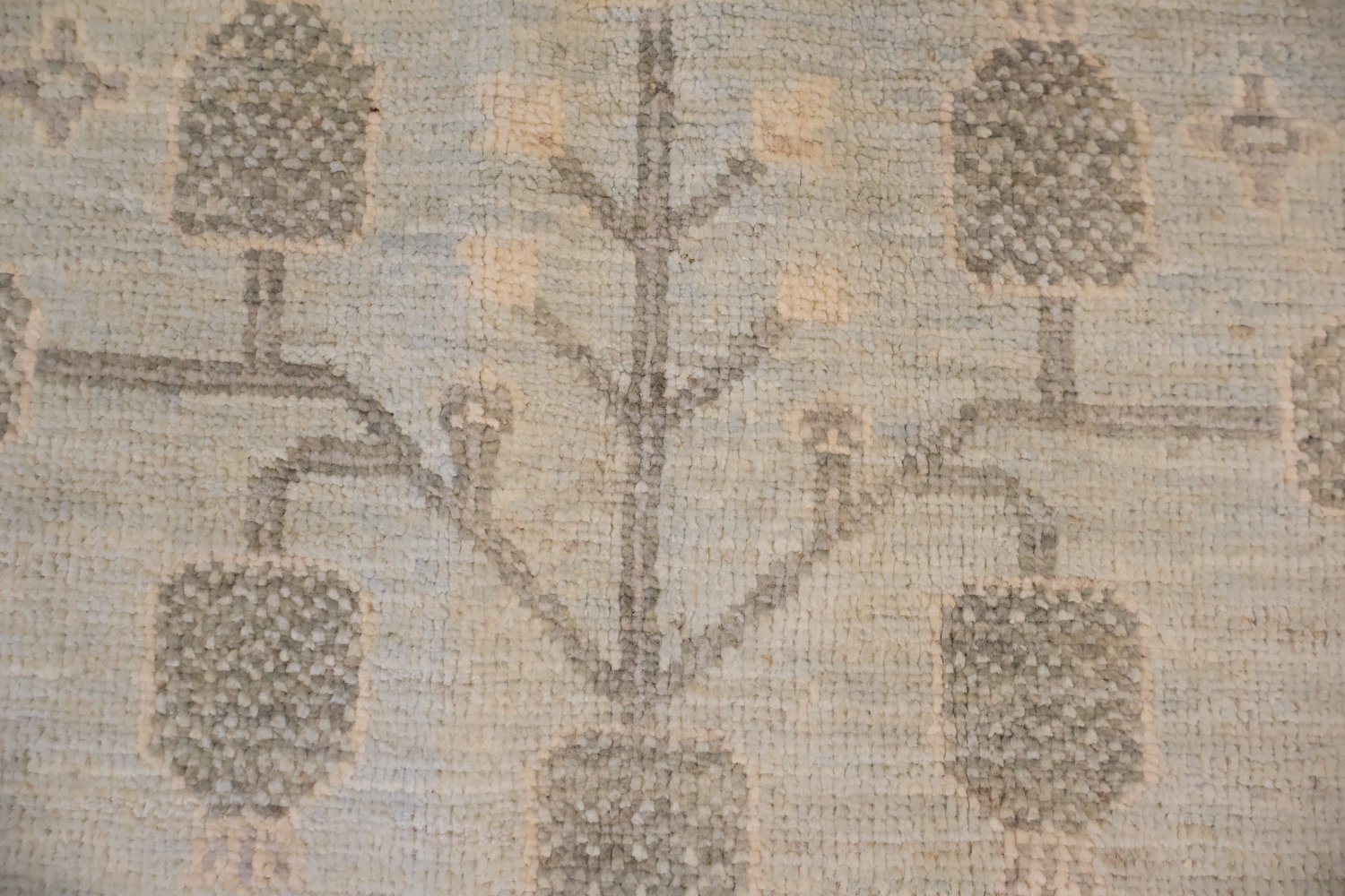 All Over Geometric Muted Grey Oriental Oushak Turkish Wool Rug 5x7