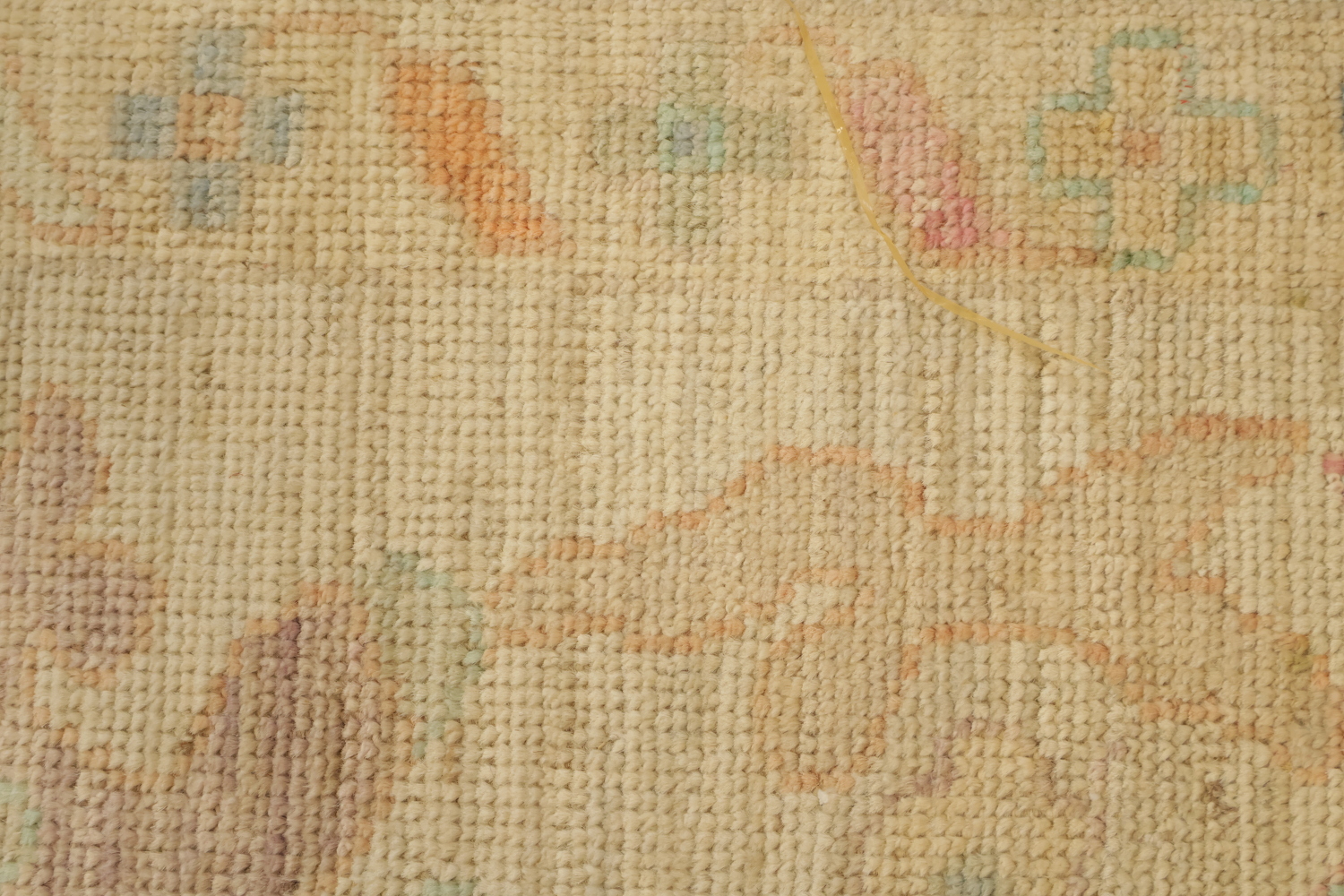 Vegetable Dye Muted Green Wool Oushak Turkish Large Rug 10x14
