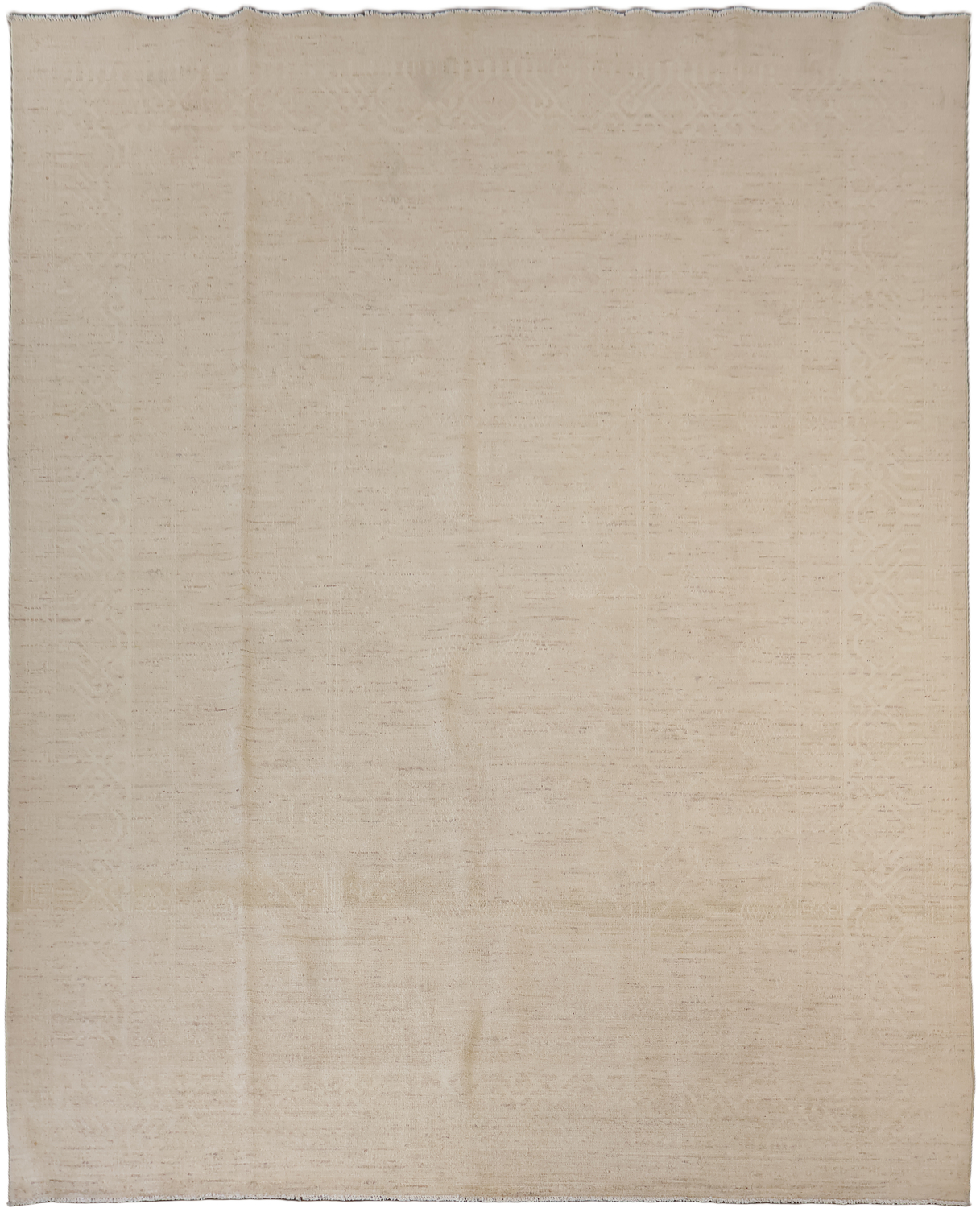 Luxurious Handmade Muted Wool Oushak Rug in Light Neutral for Classic Interiors 8x10