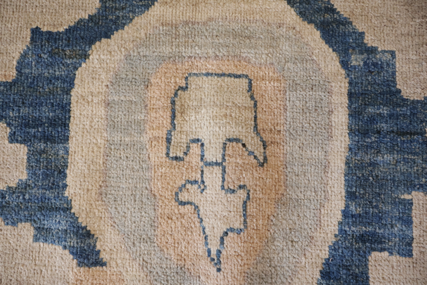 Decorative Muted Wool Oushak Turkish Area Rug 9x12