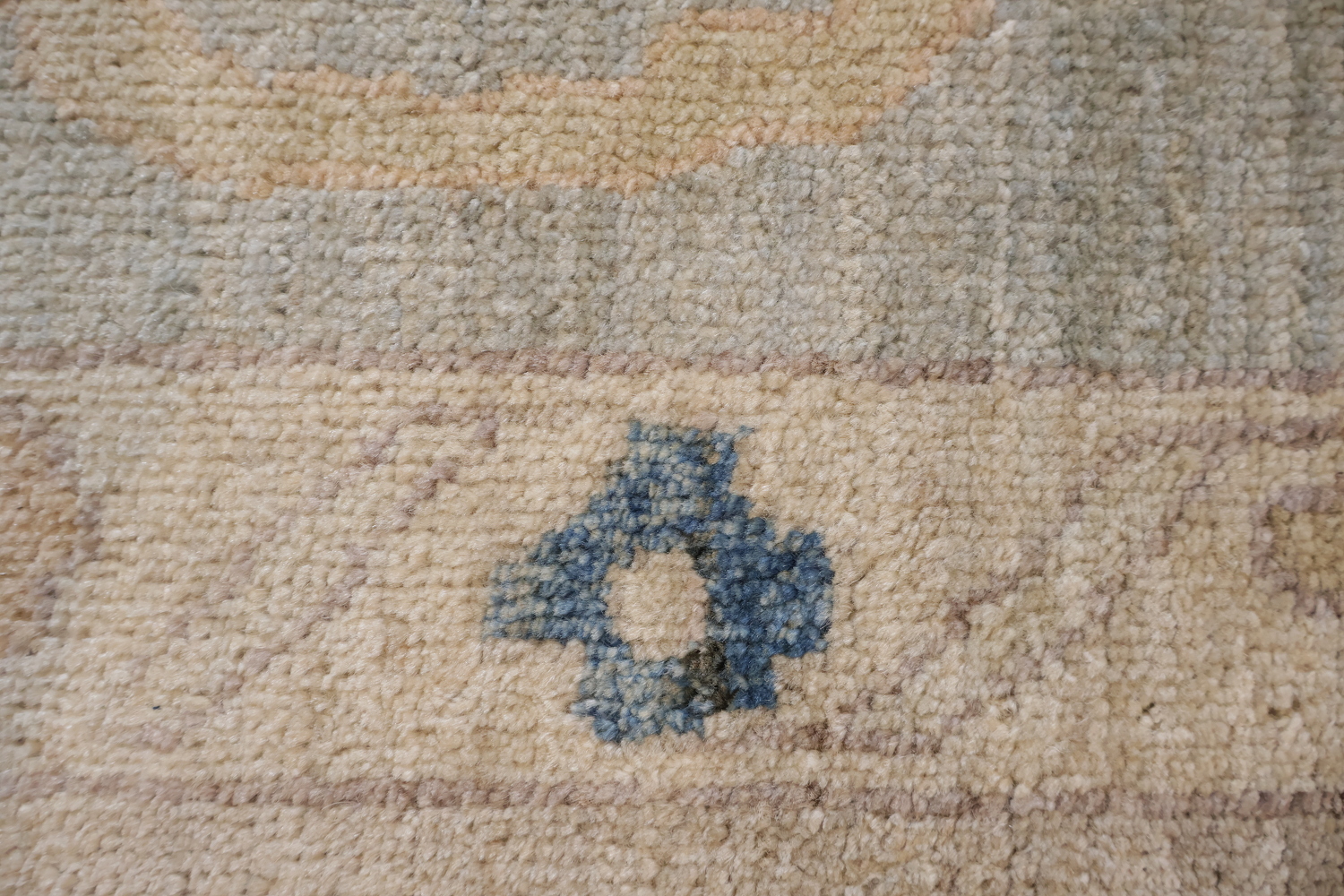 Decorative Muted Wool Oushak Turkish Area Rug 9x12