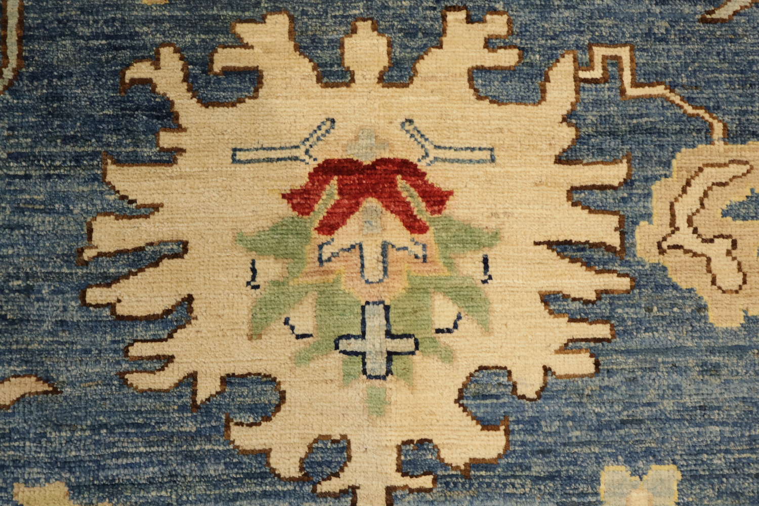 All Over Floral Blue Oushak Turkish Large Wool Rug 10x14