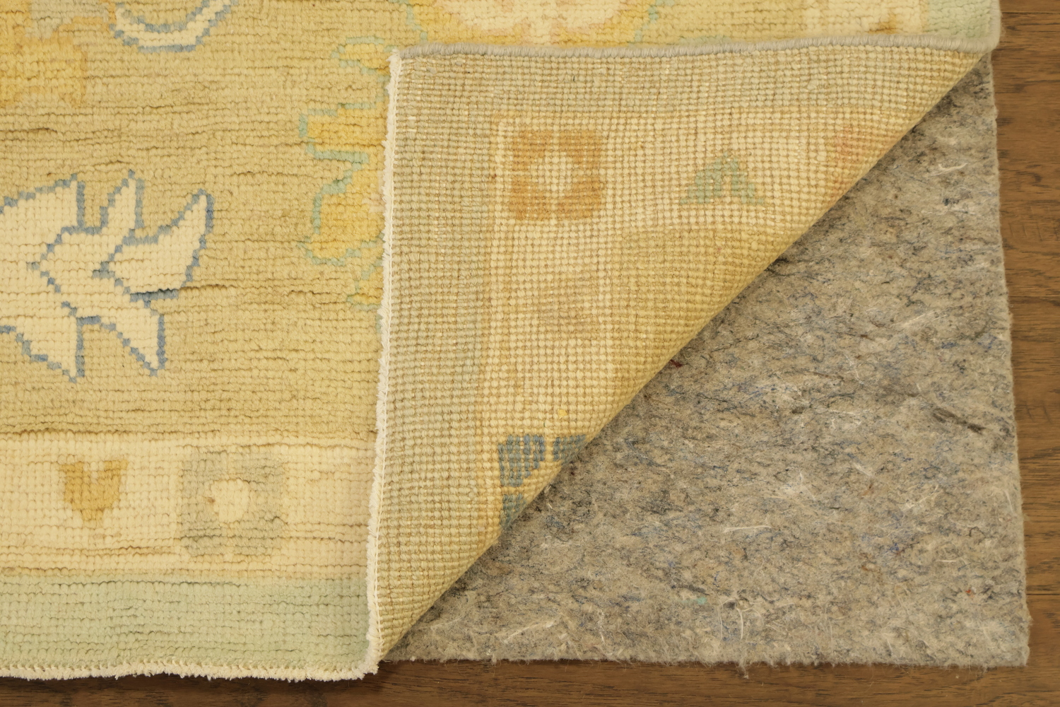 Muted Green Oriental Oushak Turkish Large Wool Rug 10x14