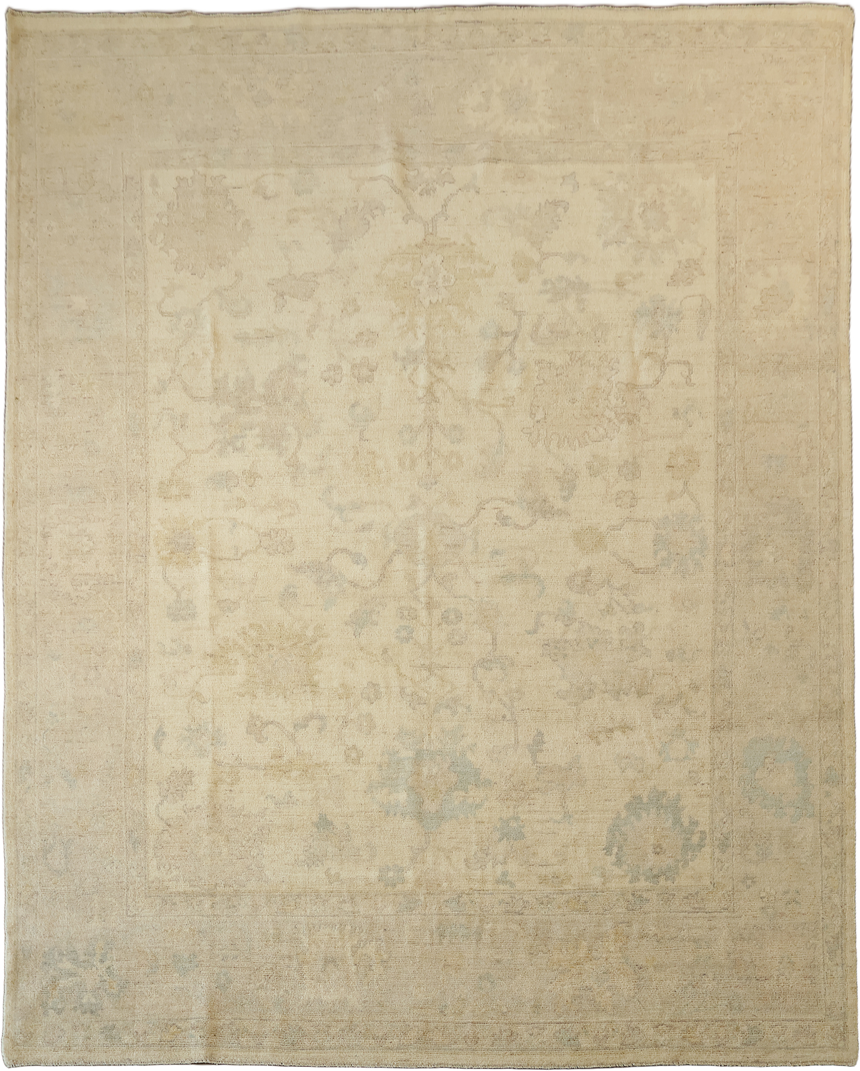 All Over Muted Floral Oushak Oriental Turkish Area Rug 8x10