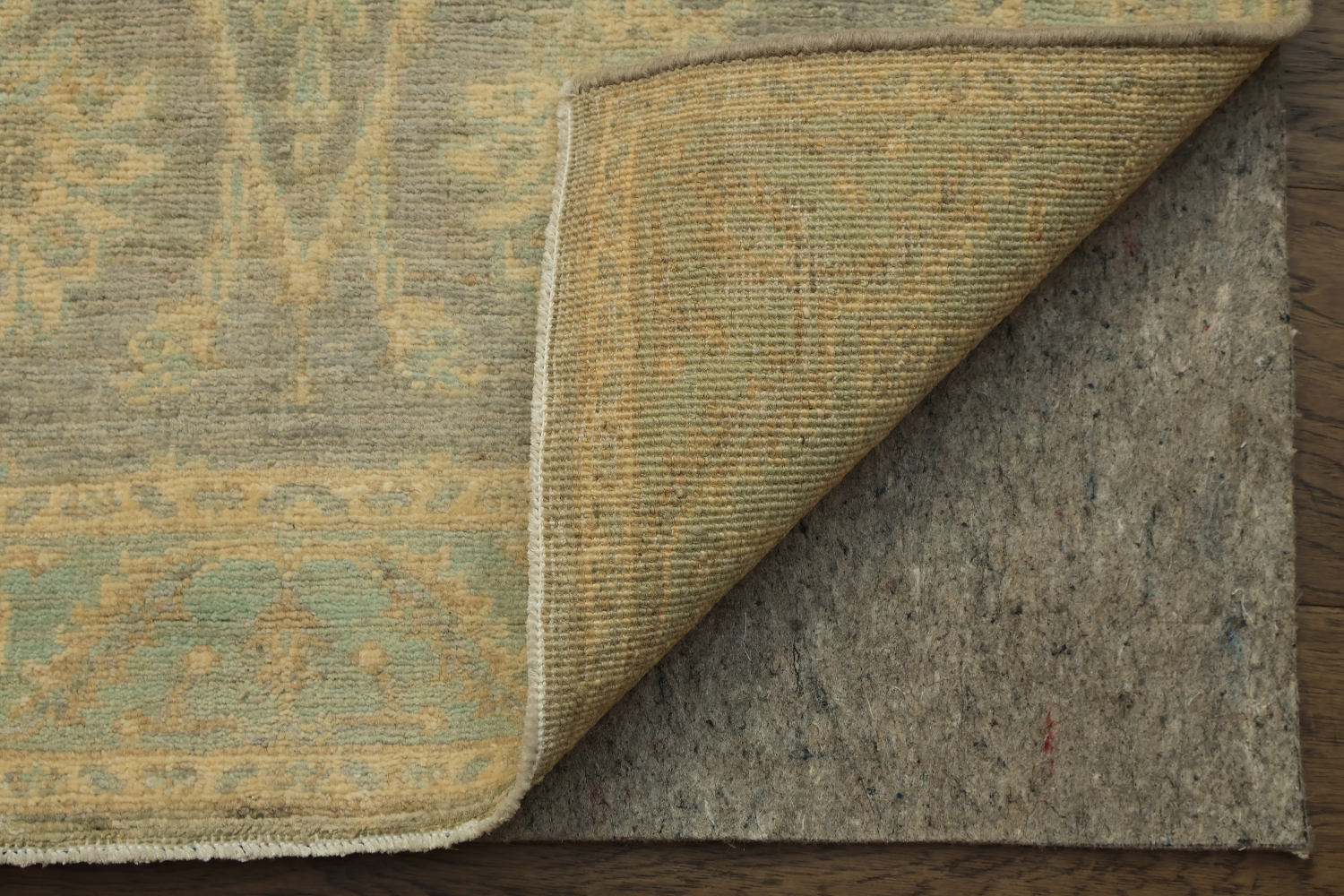 Muted Grey Oriental Oushak Turkish Wool Rug 3x4