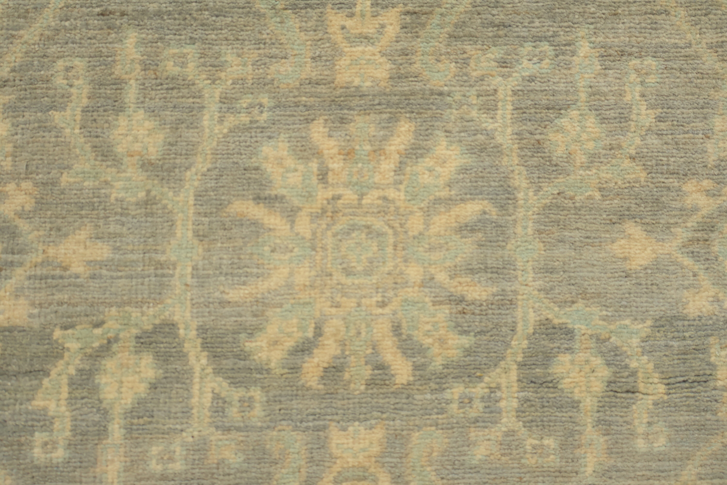 Muted Grey Oriental Oushak Turkish Wool Rug 3x4