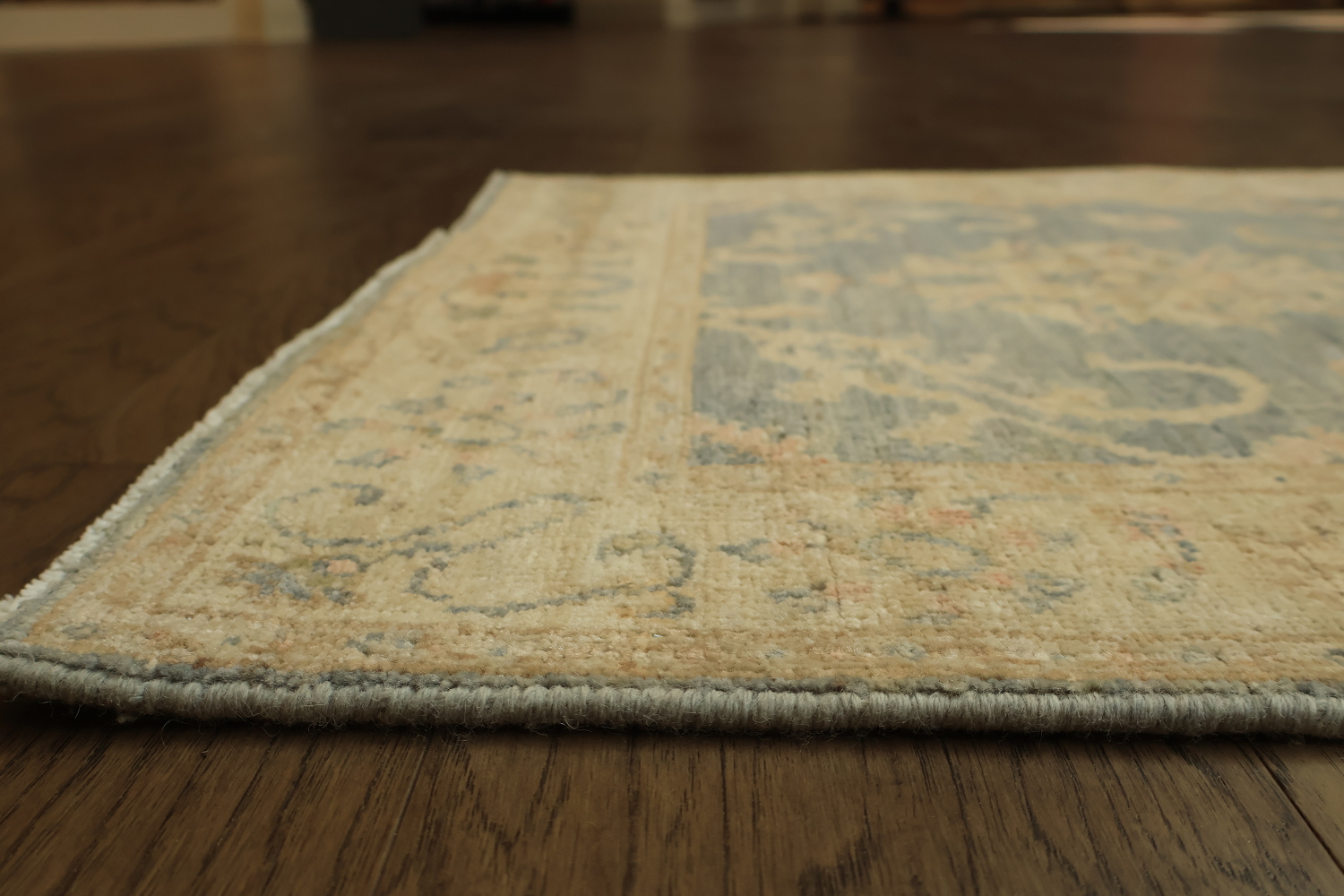 Stunning! Muted Green Oriental Oushak Turkish Runner Wool Rug 3x7