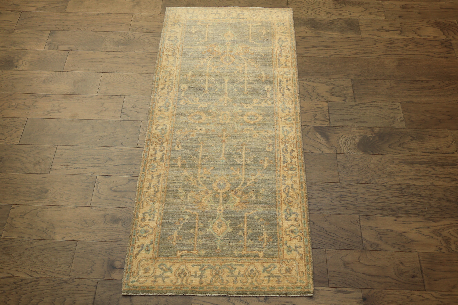 Top Quality Wool Grey Oriental Oushak Turkish Rug 3x6