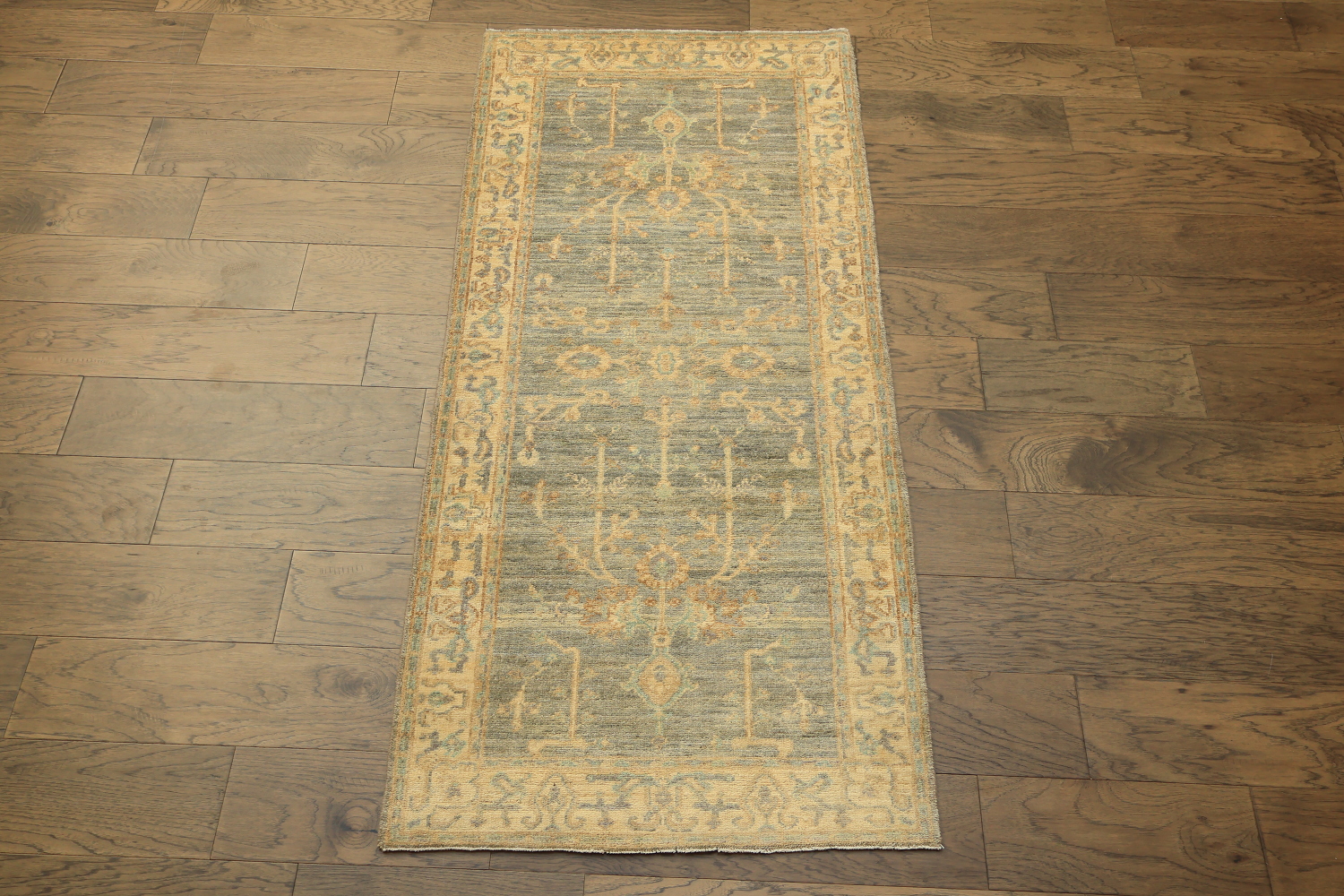 Top Quality Wool Grey Oriental Oushak Turkish Rug 3x6