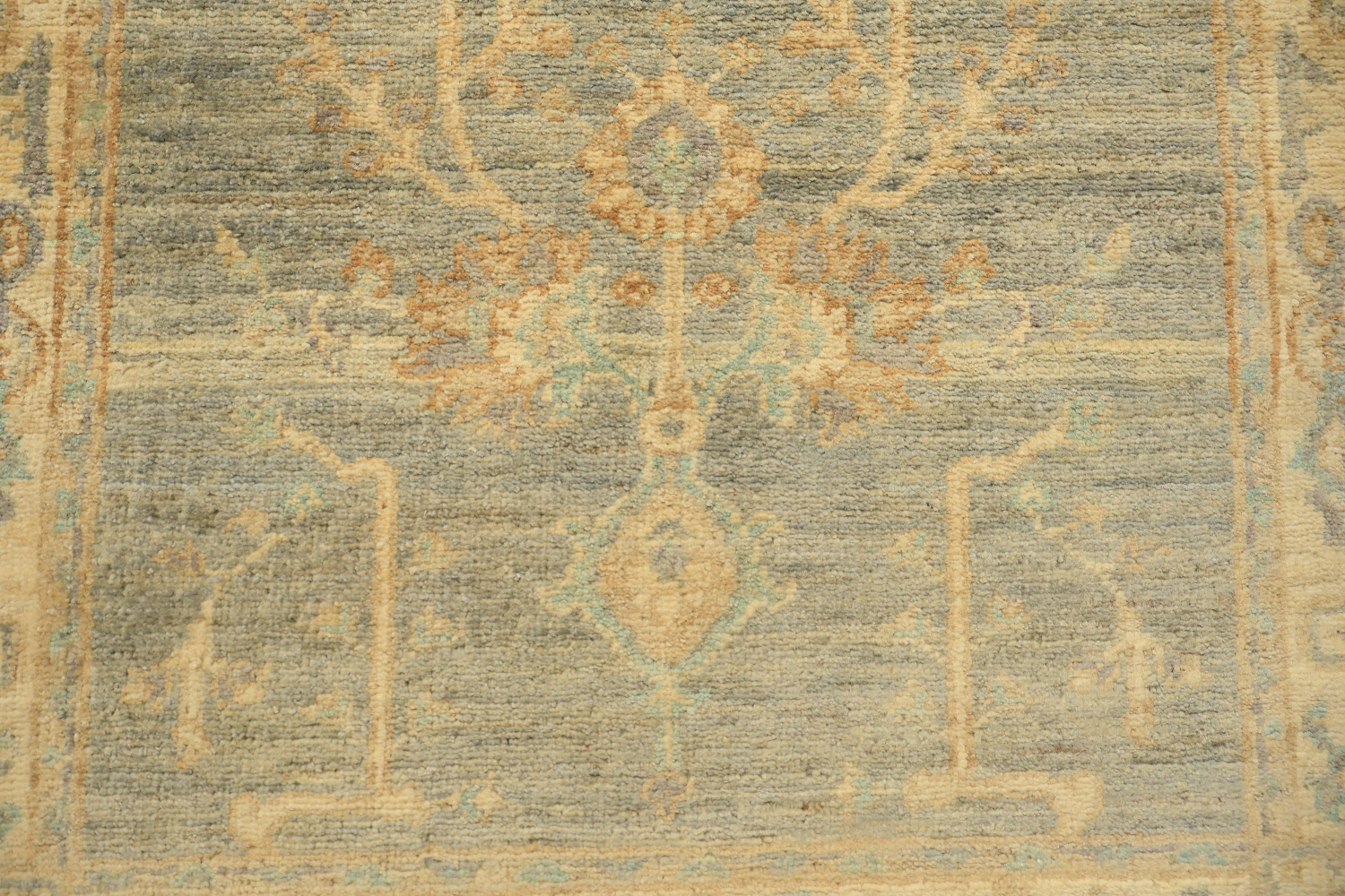 Top Quality Wool Grey Oriental Oushak Turkish Rug 3x6