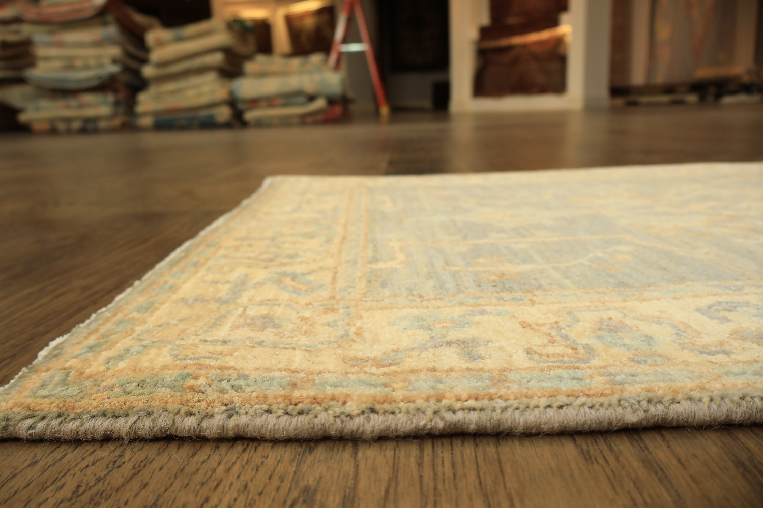 Top Quality Wool Grey Oriental Oushak Turkish Rug 3x6