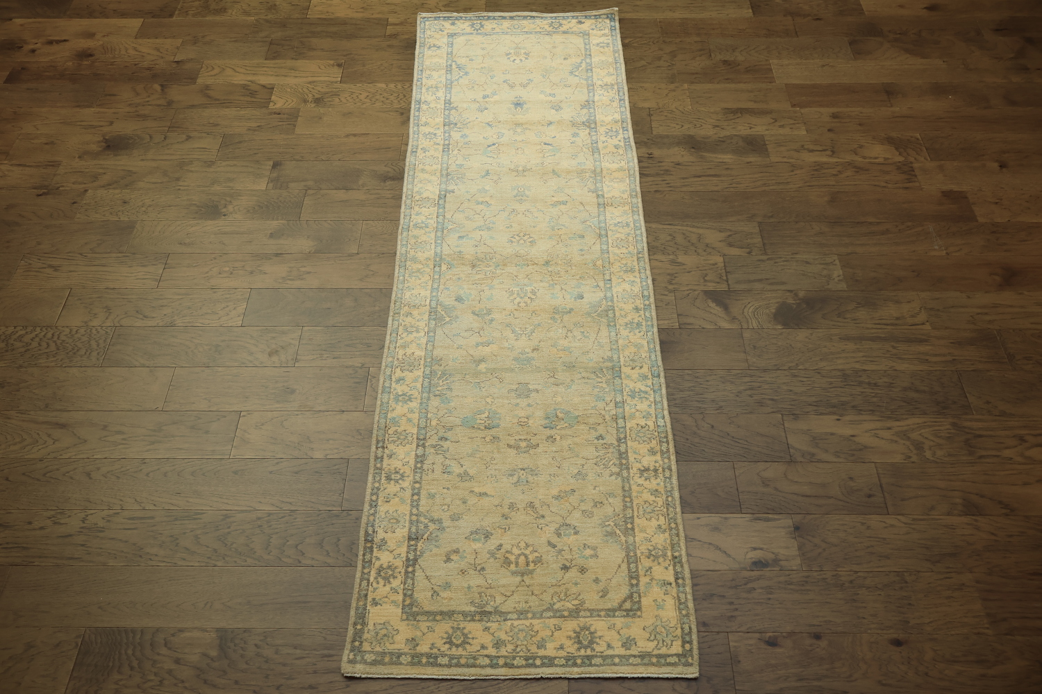 Outstanding! All Over Floral Oriental Wool Oushak Turkish Runner Rug 3x10