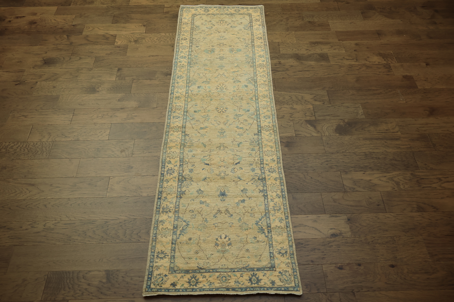 Outstanding! All Over Floral Oriental Wool Oushak Turkish Runner Rug 3x10