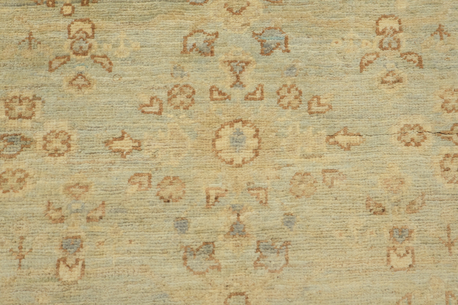 Grey Muted Oriental Oushak Turkish Wool Rug 3x6