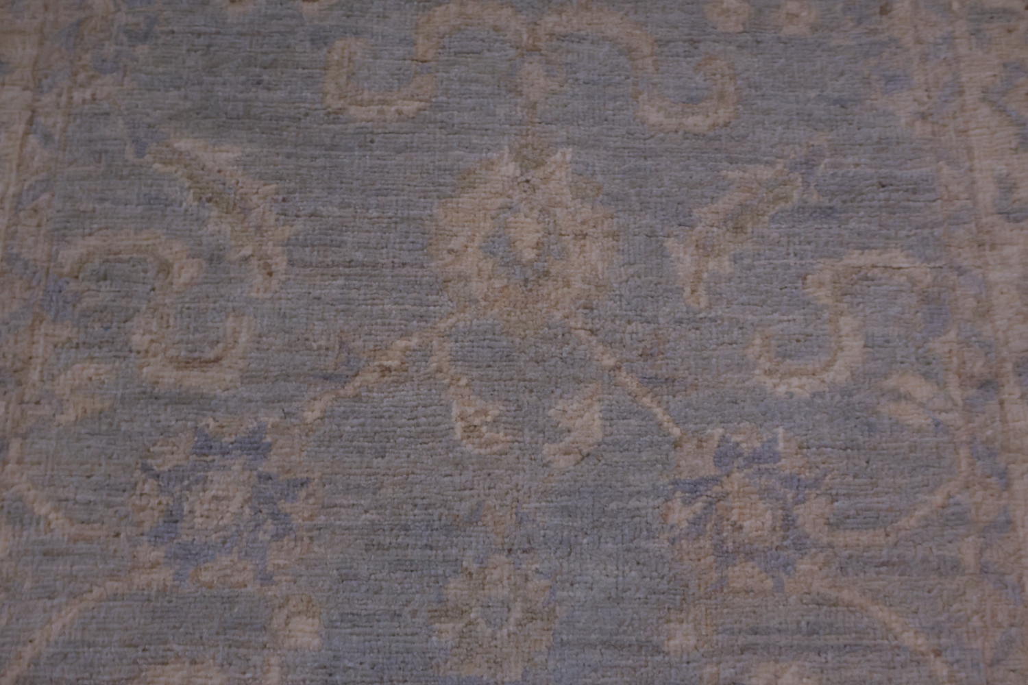 All Over Muted Grey Oriental Oushak Turkish Runner Wool Rug 3x8