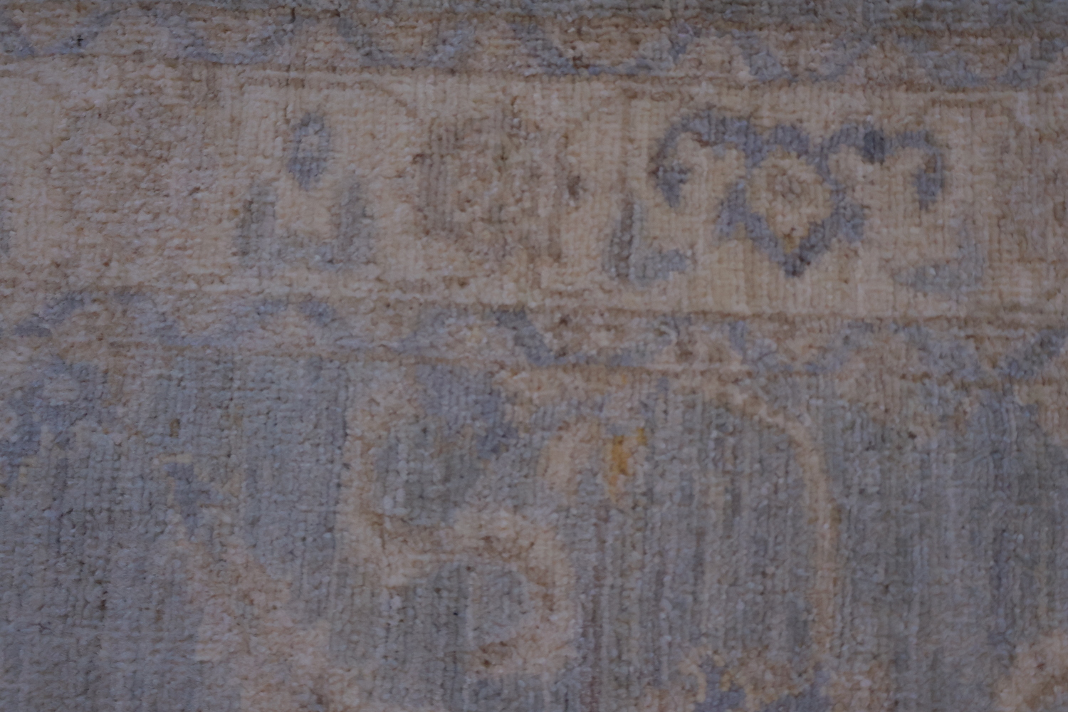 All Over Muted Grey Oriental Oushak Turkish Runner Wool Rug 3x8