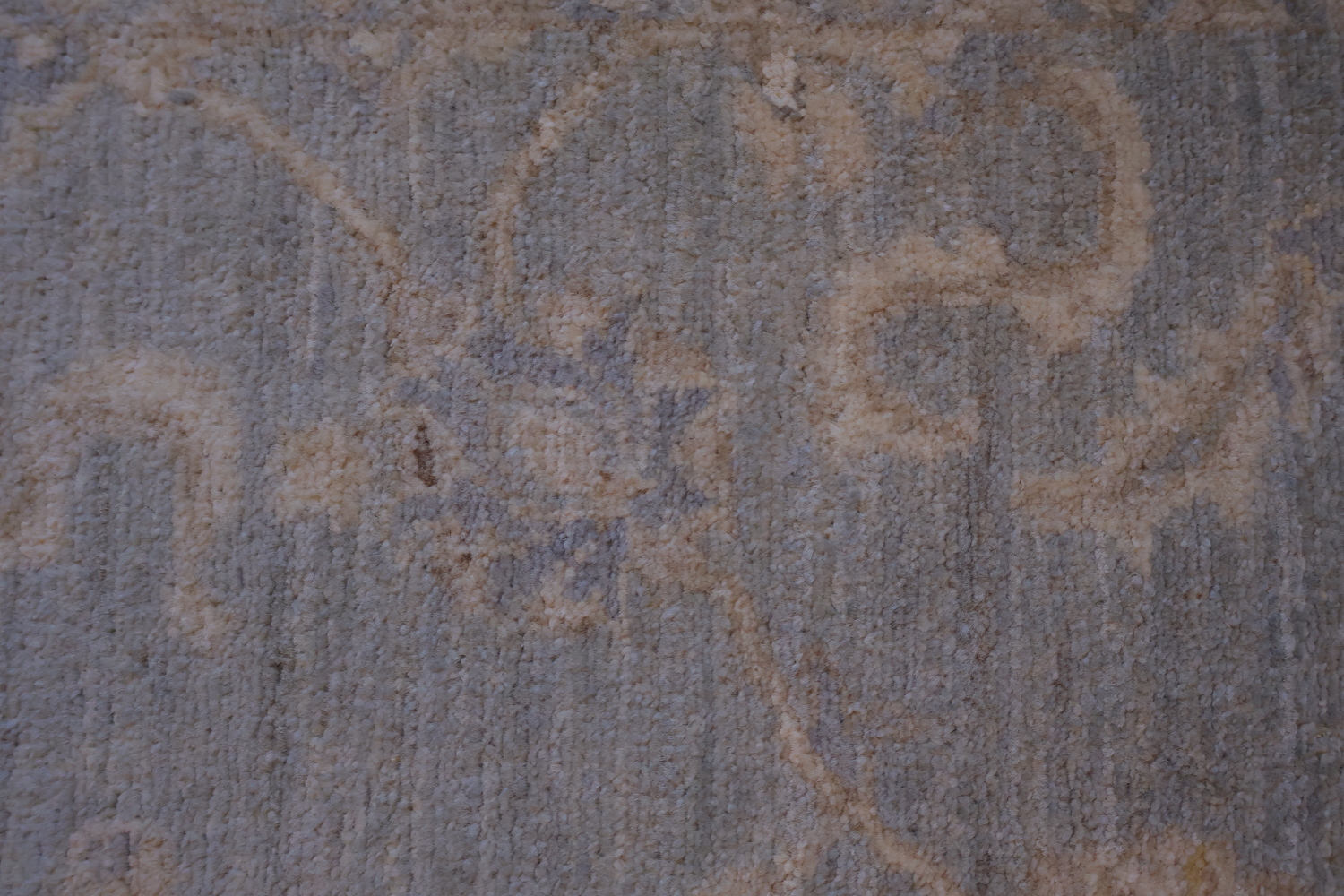 All Over Muted Grey Oriental Oushak Turkish Runner Wool Rug 3x8