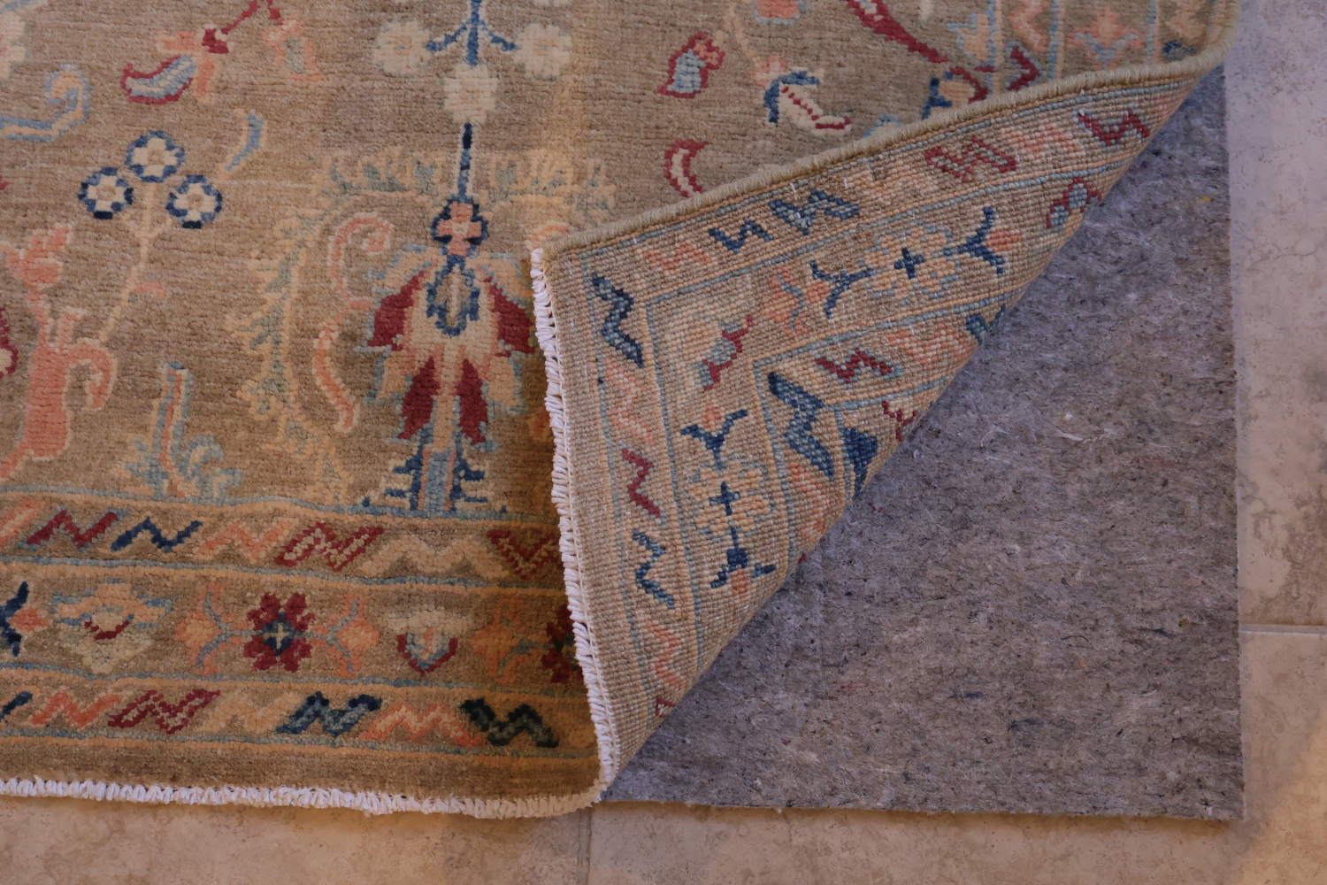 Muted All Over Floral Oushak Turkish Runner Wool Rug 3x12
