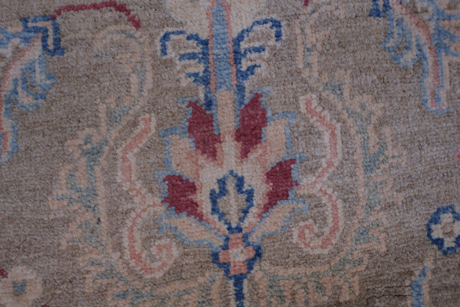 Muted All Over Floral Oushak Turkish Runner Wool Rug 3x12
