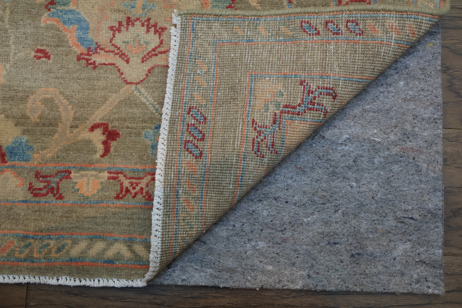 Palace Size Muted Green Oriental Oushak Turkish Runner Wool Rug 3x13