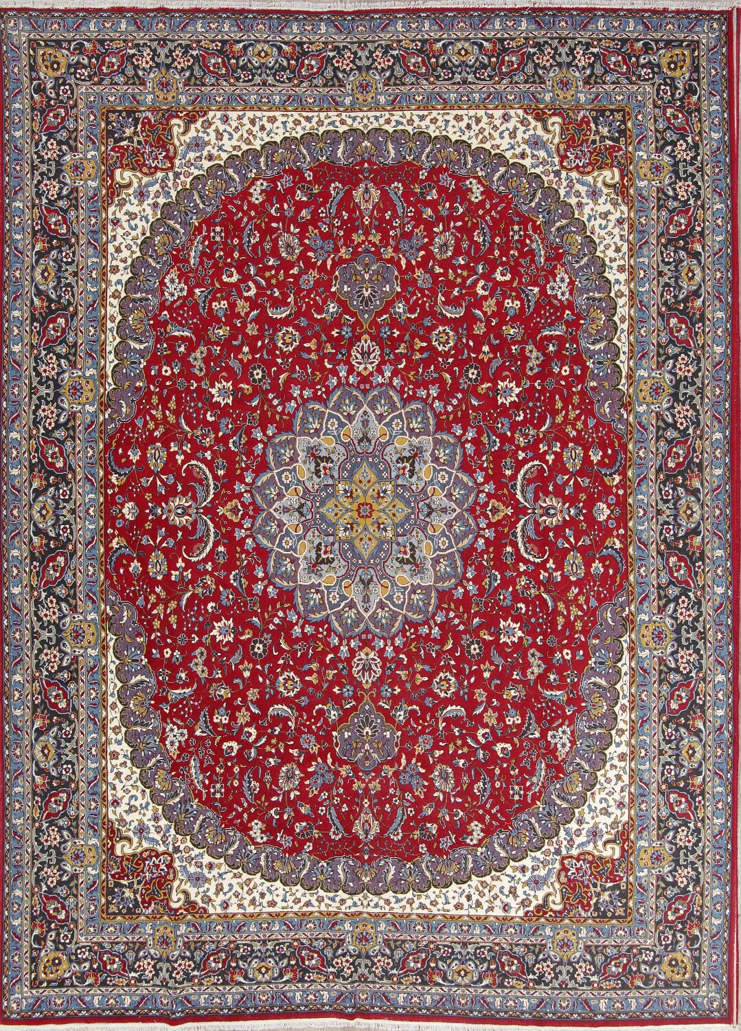 Soft Plush Floral 10x13 Kashan Persian Area Rug
