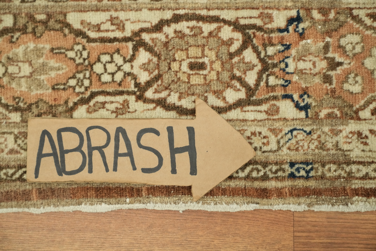 Pre-1900 Antique Beige Tabriz Haj-Jalili Persian Rug 4'x6'