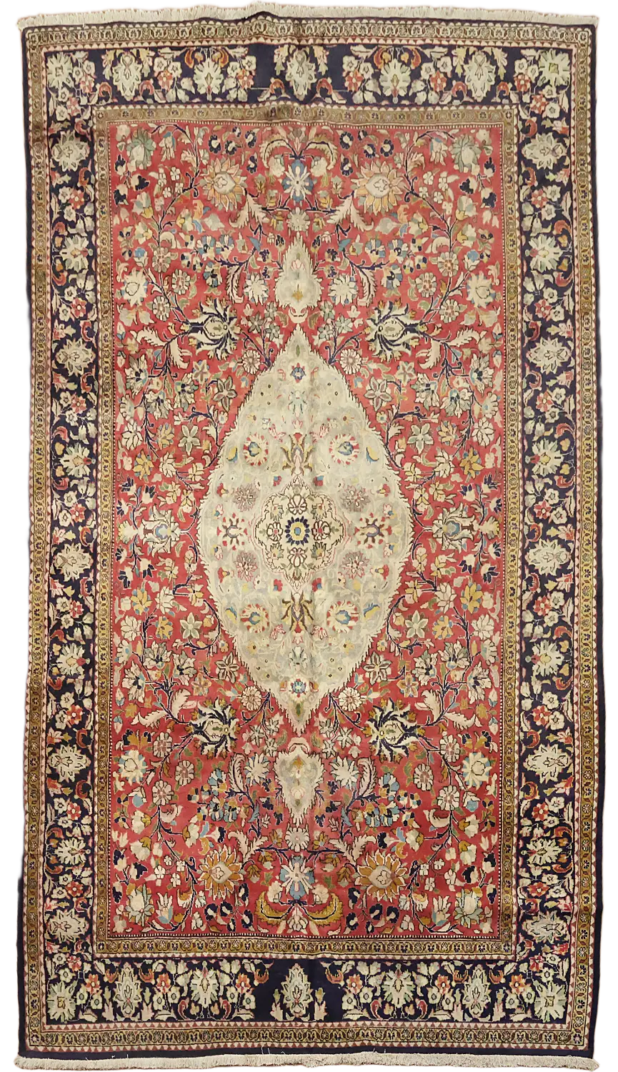 Traditional Vintage Tabriz Persian Rug with Intricate Details 7x10