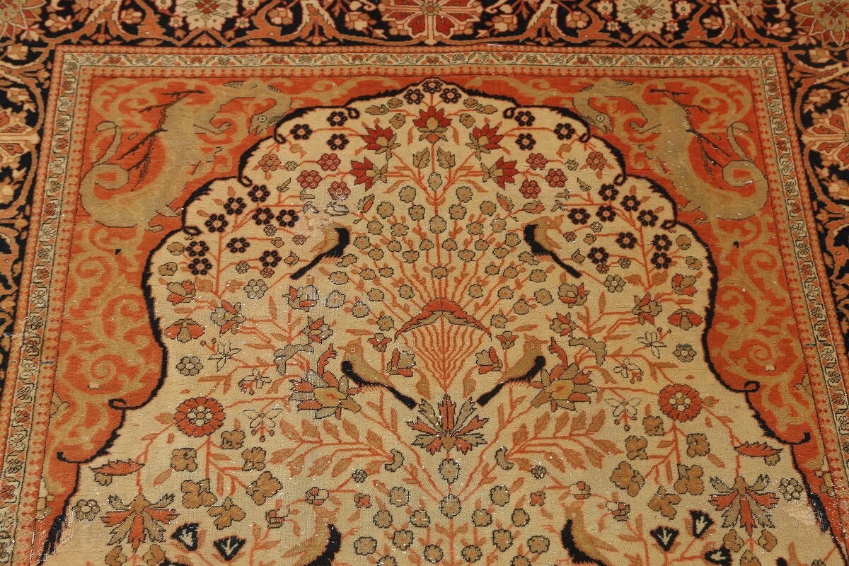 4x7 Kashan Mohtashem Persian Area Rug