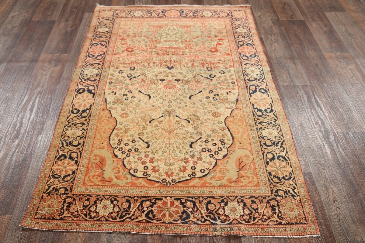 4x7 Kashan Mohtashem Persian Area Rug