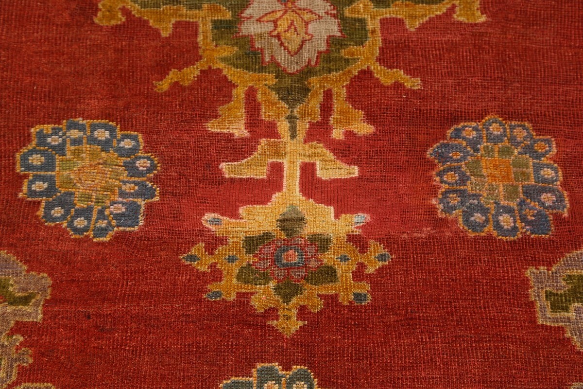 Pre-1900 Vegetable Dye Sultanabad Sarouk Persian Area Rug 7x12