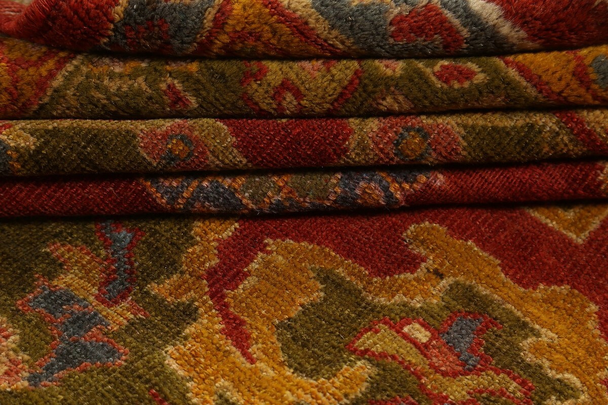 Pre-1900 Vegetable Dye Sultanabad Sarouk Persian Area Rug 7x12