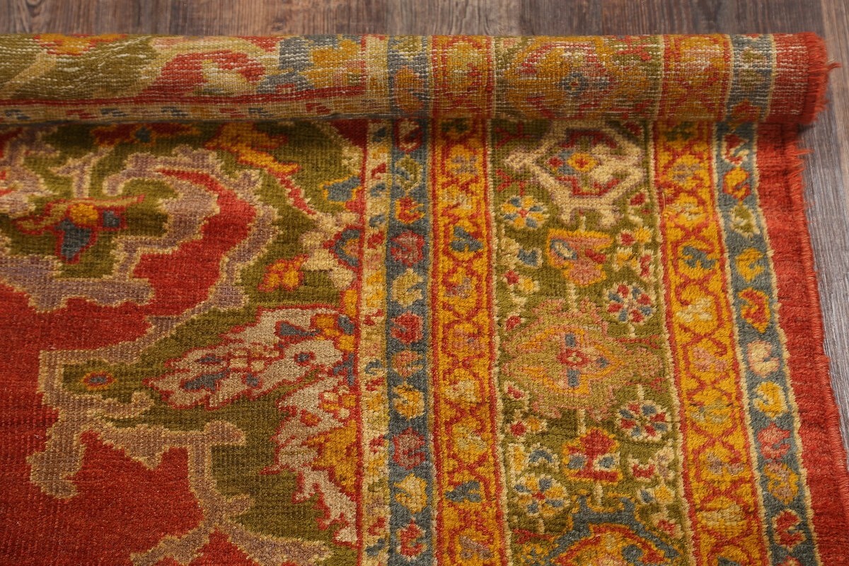 Pre-1900 Vegetable Dye Sultanabad Sarouk Persian Area Rug 7x12